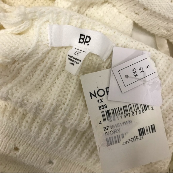 BP Cream Shaker Stitch Sweater Halter Top - Picture 6 of 7